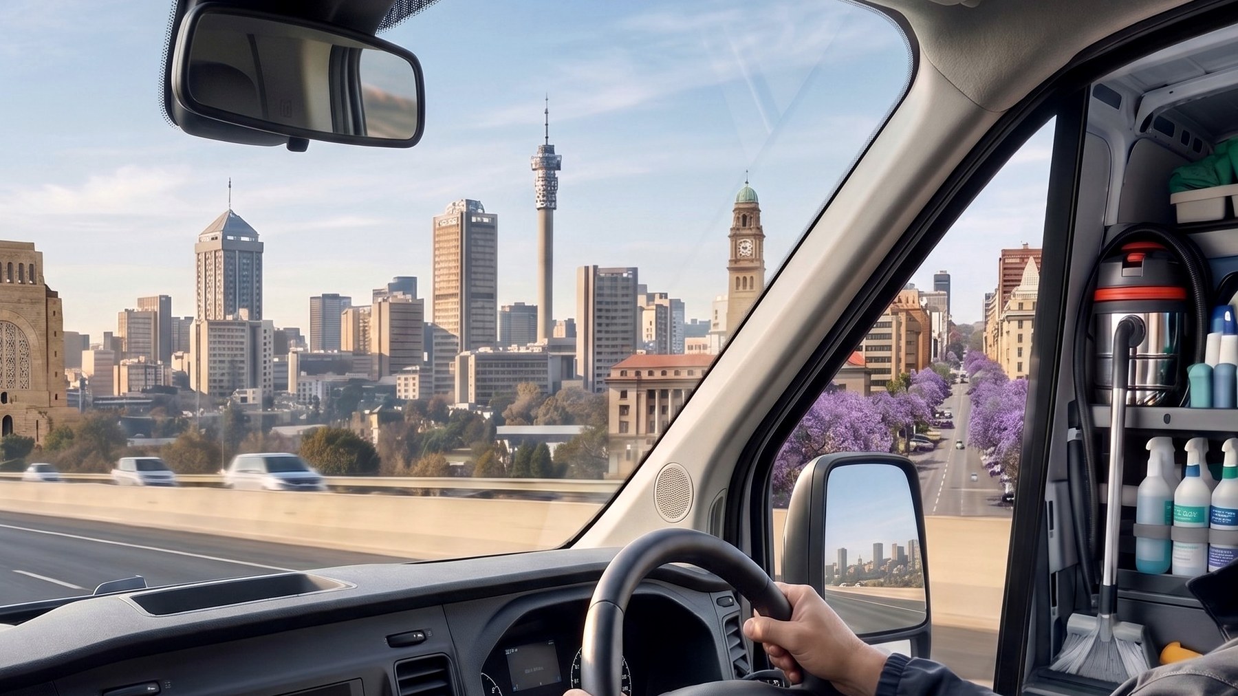 KPRS Clean service vehicle on the road in Johannesburg