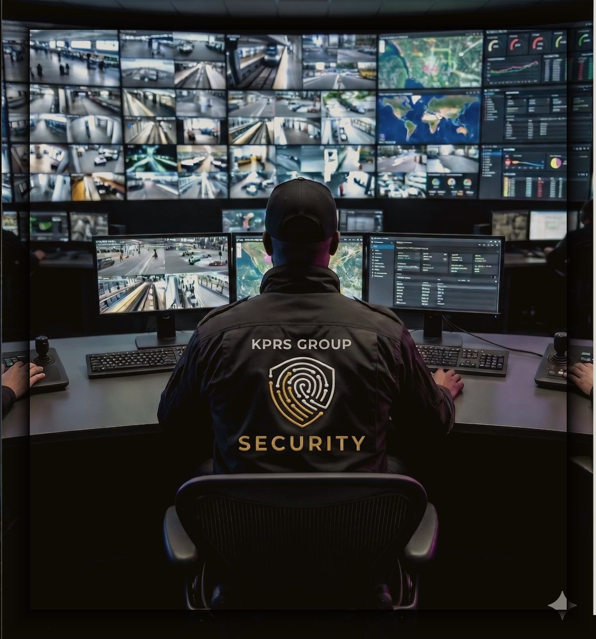 KPRS Group control room operator monitoring multiple screens